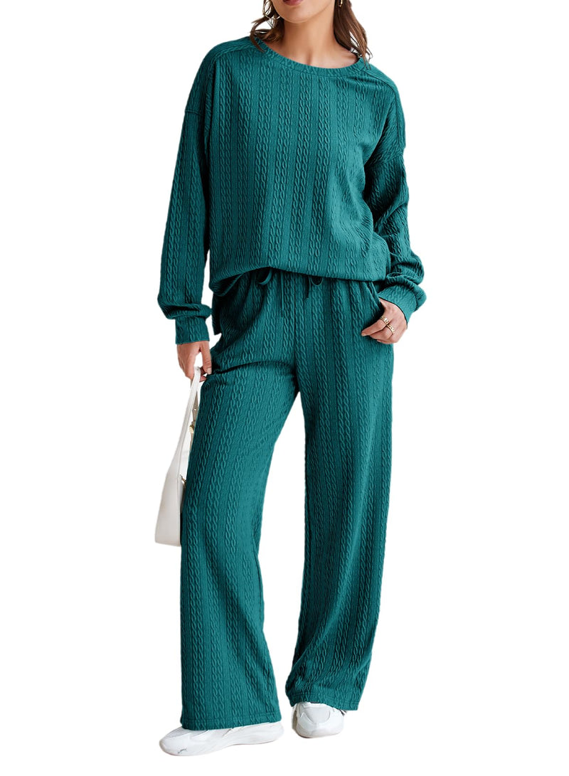 Dokotoo Two Piece Outfits For Women Casual Fall Long Sleeve Drawstring Tracksuit 2 Piece Lounge Sets Womens 2024 Winter Loungewear