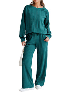 Dokotoo Two Piece Outfits For Women Casual Fall Long Sleeve Drawstring Tracksuit 2 Piece Lounge Sets Womens 2024 Winter Loungewear